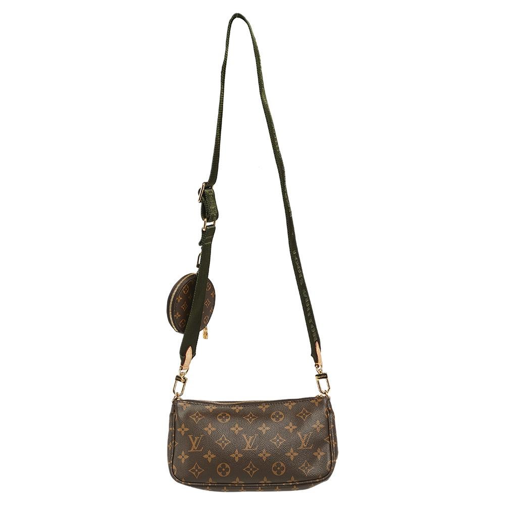 Black Louis Vuitton Monogram Canvas Kaki Multi Pochette Accessoires