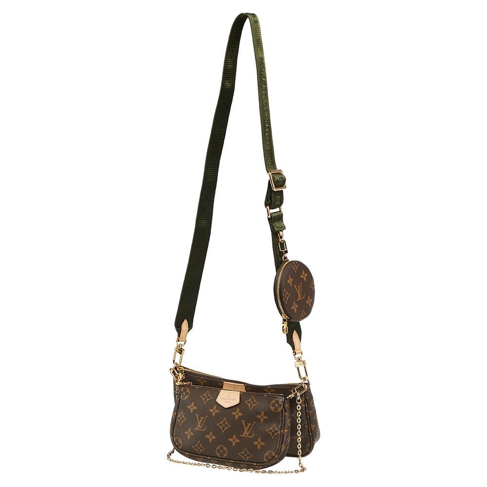 Louis Vuitton Monogram Canvas Kaki Multi Pochette Accessoires In New Condition In Dubai, Al Qouz 2