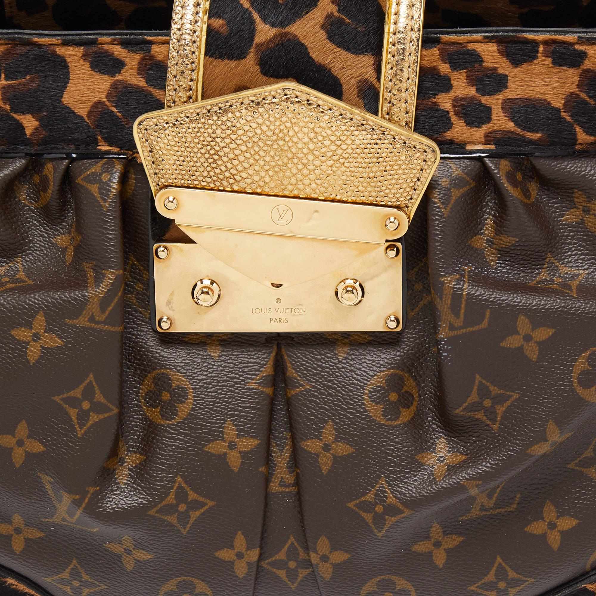 Louis Vuitton Monogram Canvas/Karung and Leopard Print Calfhair Limited Edition  For Sale 7