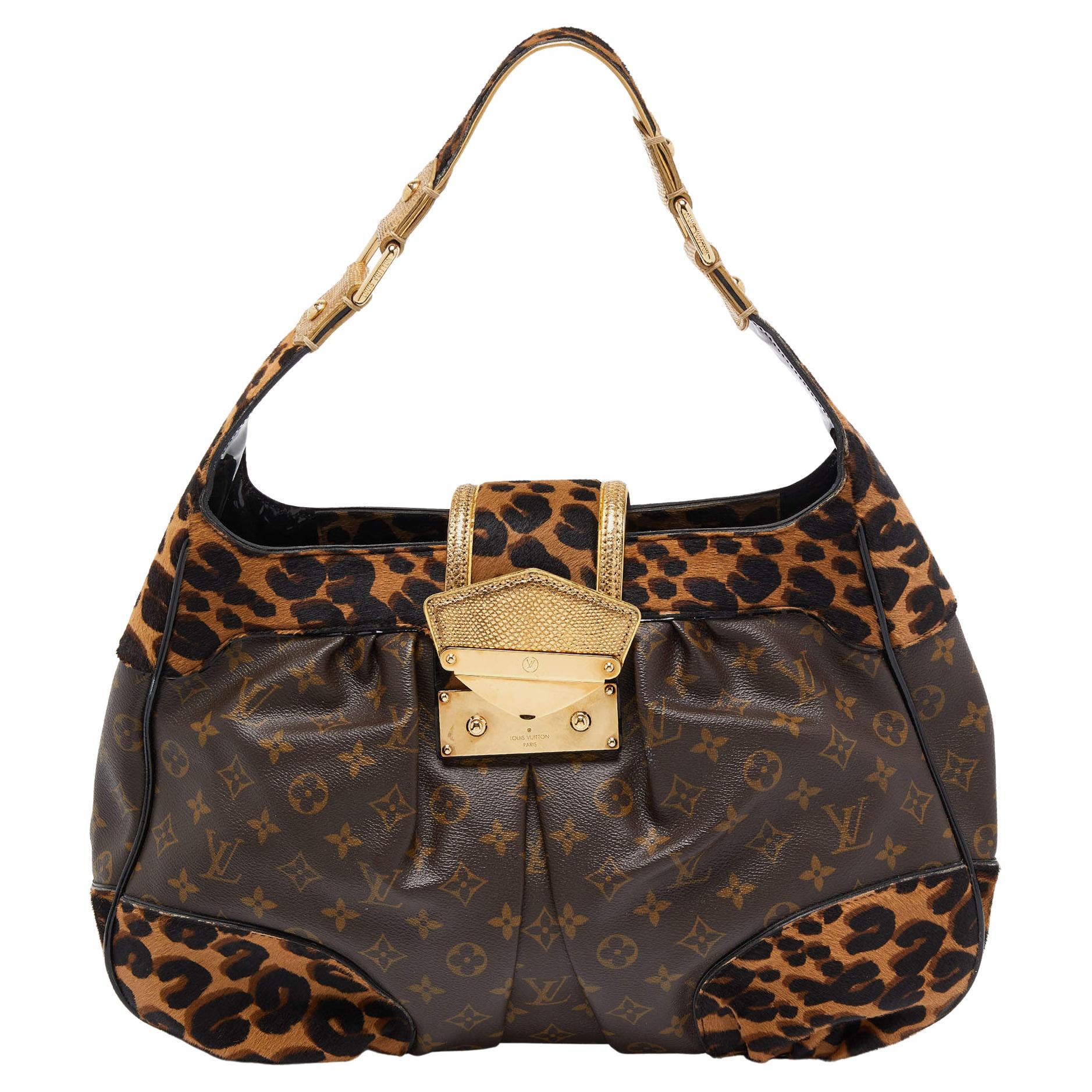 Louis Vuitton Monogram Canvas/Karung and Leopard Print Calfhair Limited Edition  For Sale
