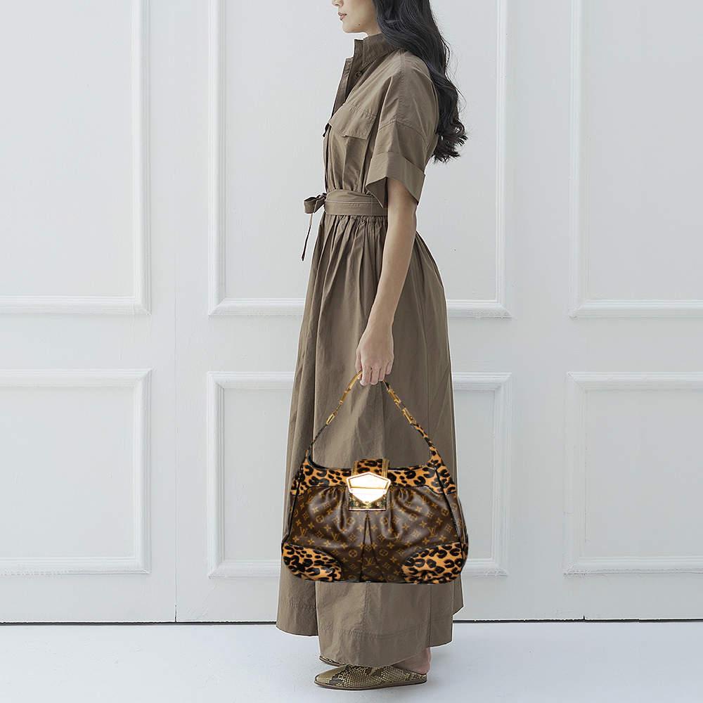 Louis Vuitton Monogram Canvas/Karung Calfhair Limited Edition Polly Bag In Fair Condition In Dubai, Al Qouz 2