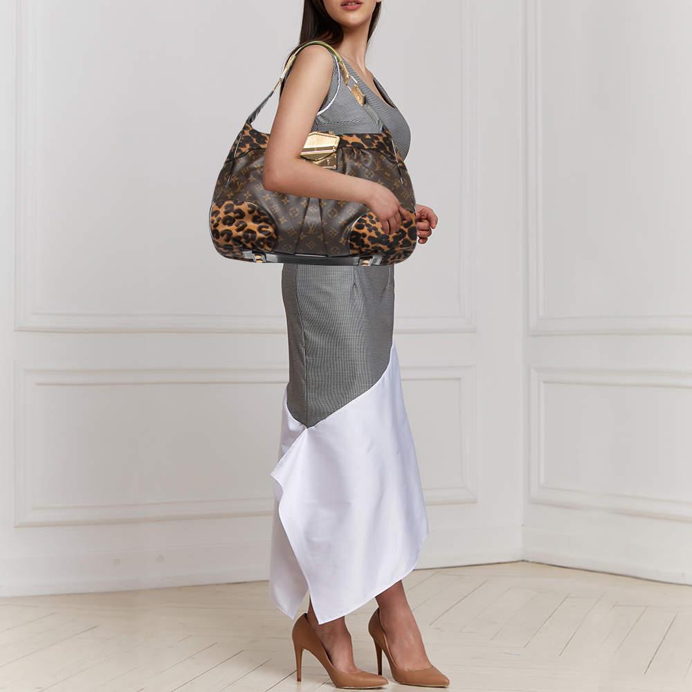 Louis Vuitton Monogram Canvas/Karung  Print Calfhair Limited Edition Polly Bag In Excellent Condition In Dubai, Al Qouz 2