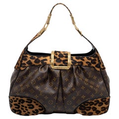 Louis Vuitton Monogram Canvas/Karung  Print Calfhair Limited Edition Polly Bag