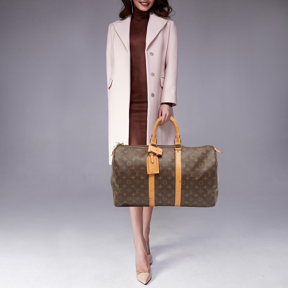 Louis Vuitton Monogram Canvas Keepall 45 Bag 7