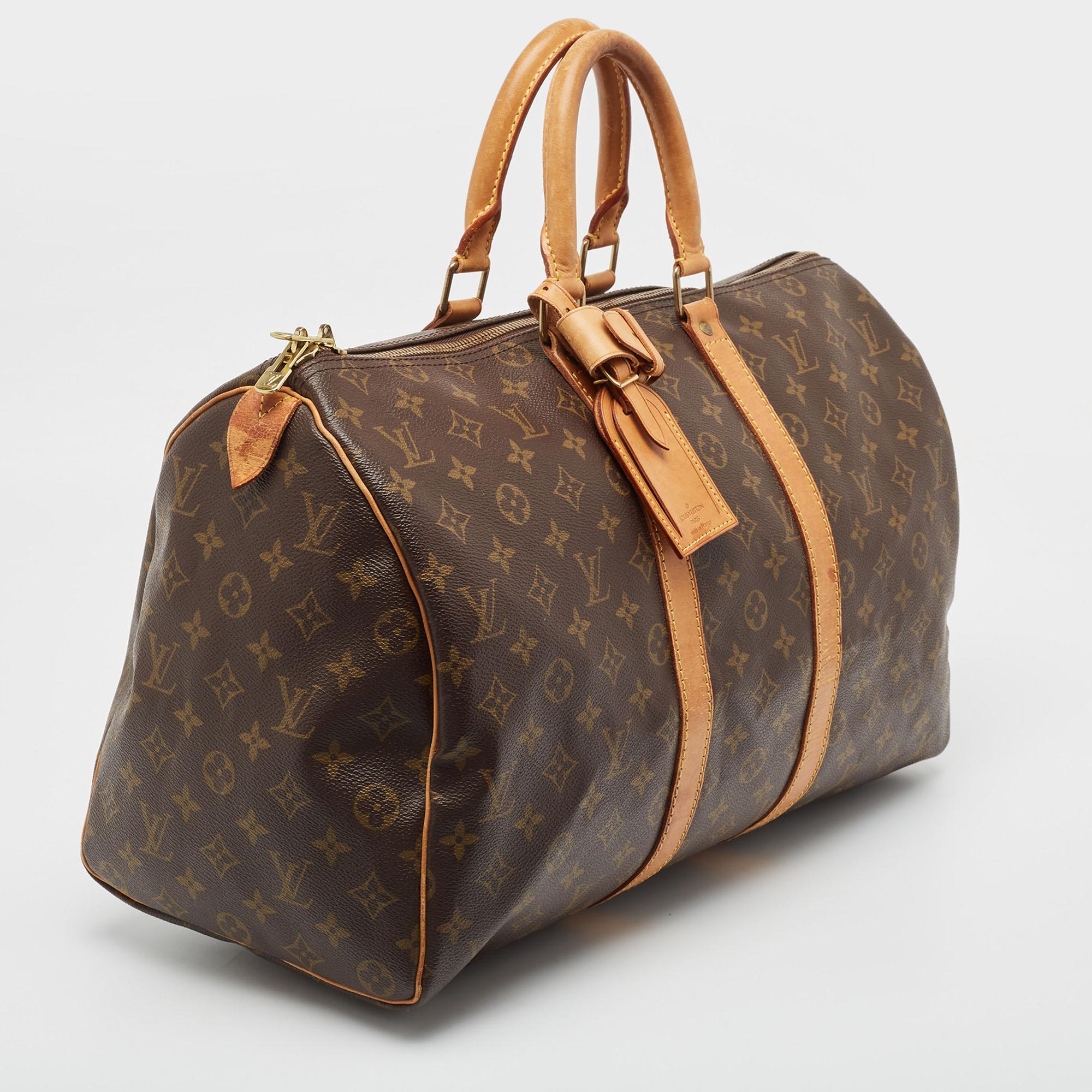 Louis Vuitton Monogram Canvas Keepall 45 Bag 12