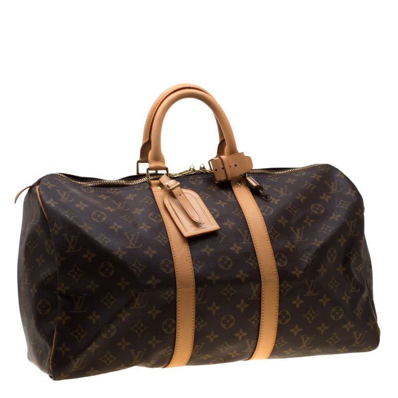 Louis Vuitton Monogram Canvas Keepall 45 Bag In Good Condition In Dubai, Al Qouz 2