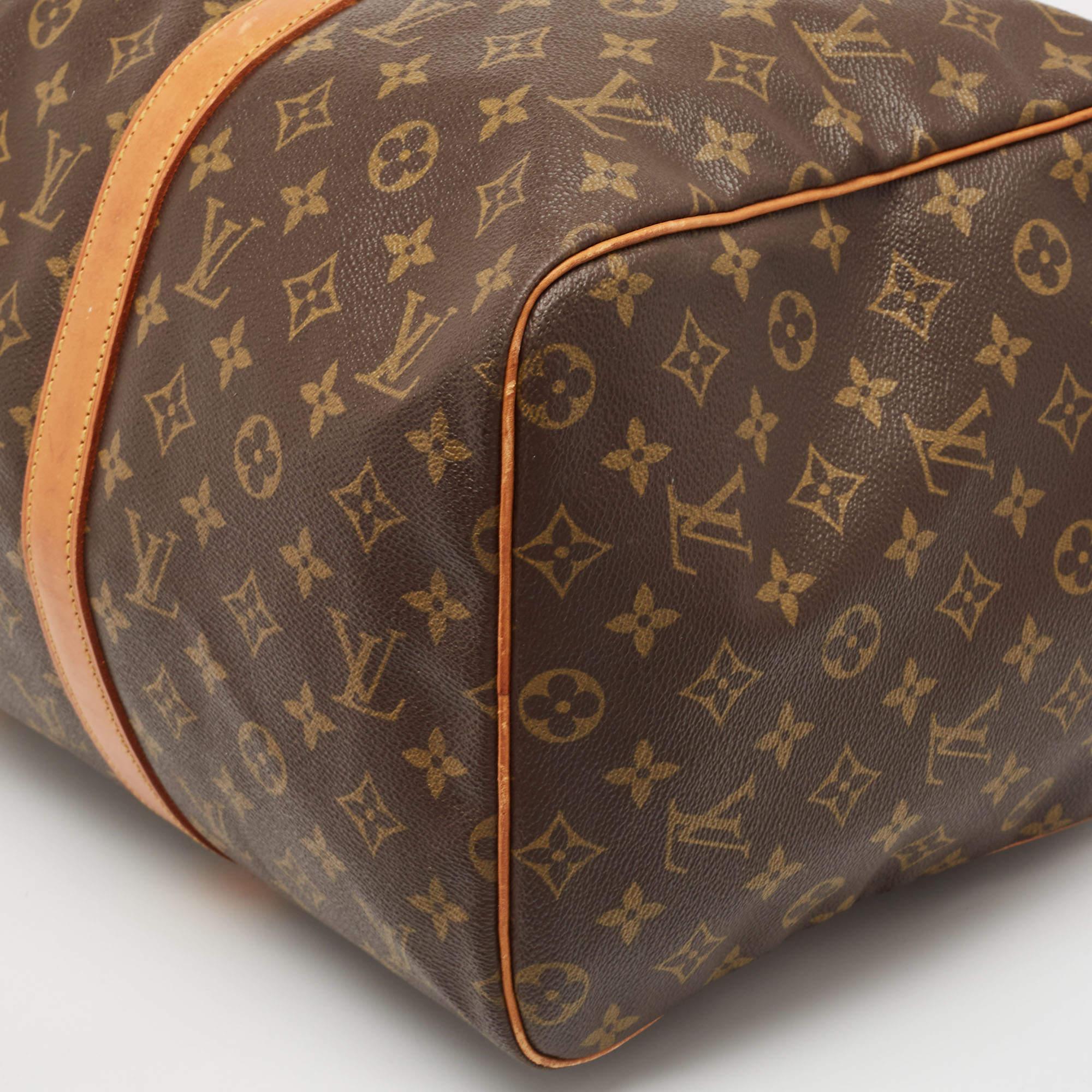 Louis Vuitton - Sac Keepall 45 en toile avec monogramme en vente 2