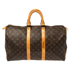 Louis Vuitton Monogram Canvas Keepall 45 Bag