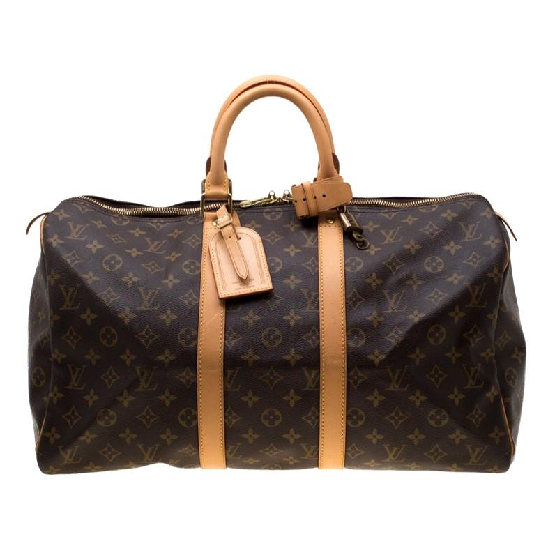 Louis Vuitton Monogram Canvas Keepall 45 Bag