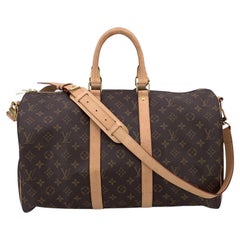 Louis Vuitton Monogram Canvas Keepall 45 Bandouliere Travel Duffel Bag
