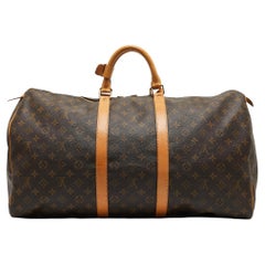 Louis Vuitton - Sac Keepall 55 en toile avec monogramme