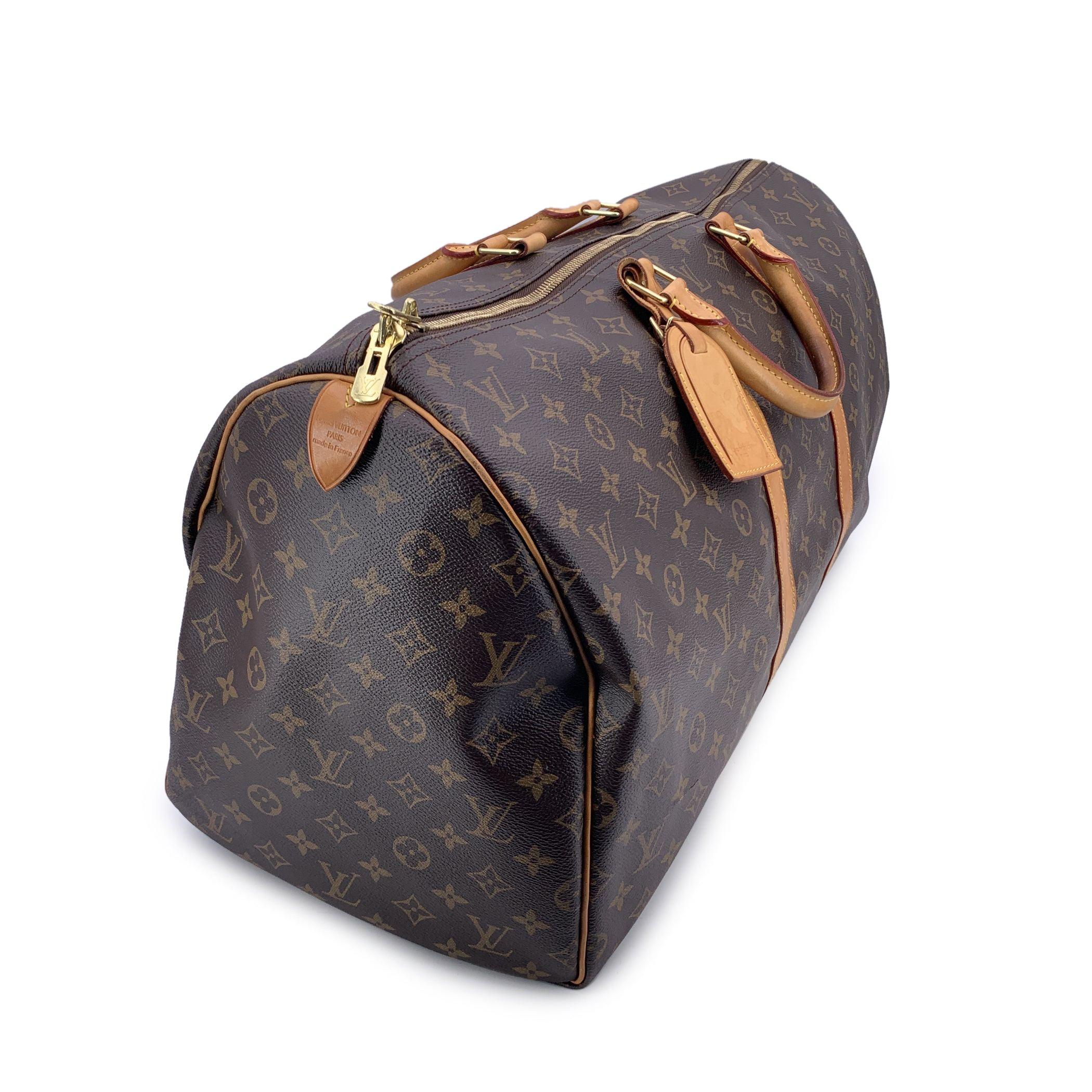 Women's Louis Vuitton Monogram Canvas Keepall 55 Travel Duffle Bag