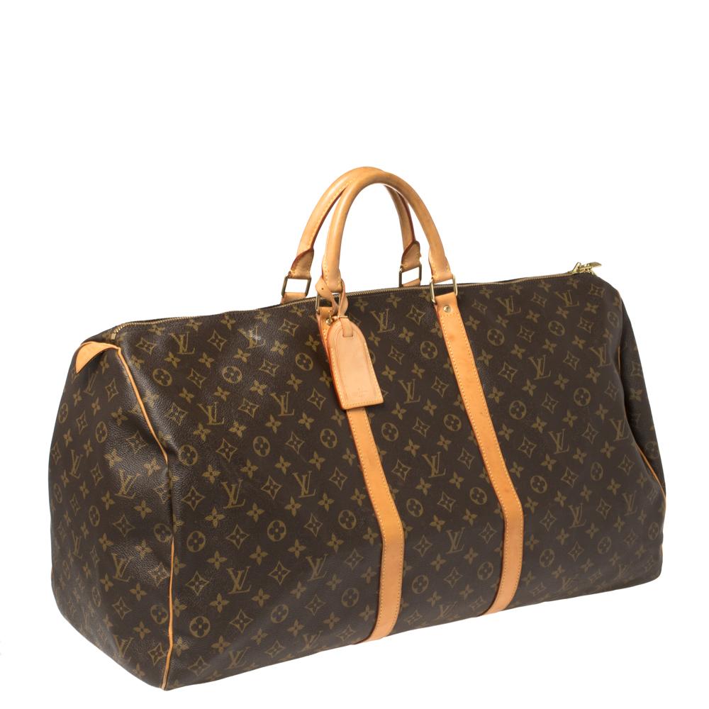Louis Vuitton Monogram Canvas Keepall 60 Bag In Good Condition In Dubai, Al Qouz 2
