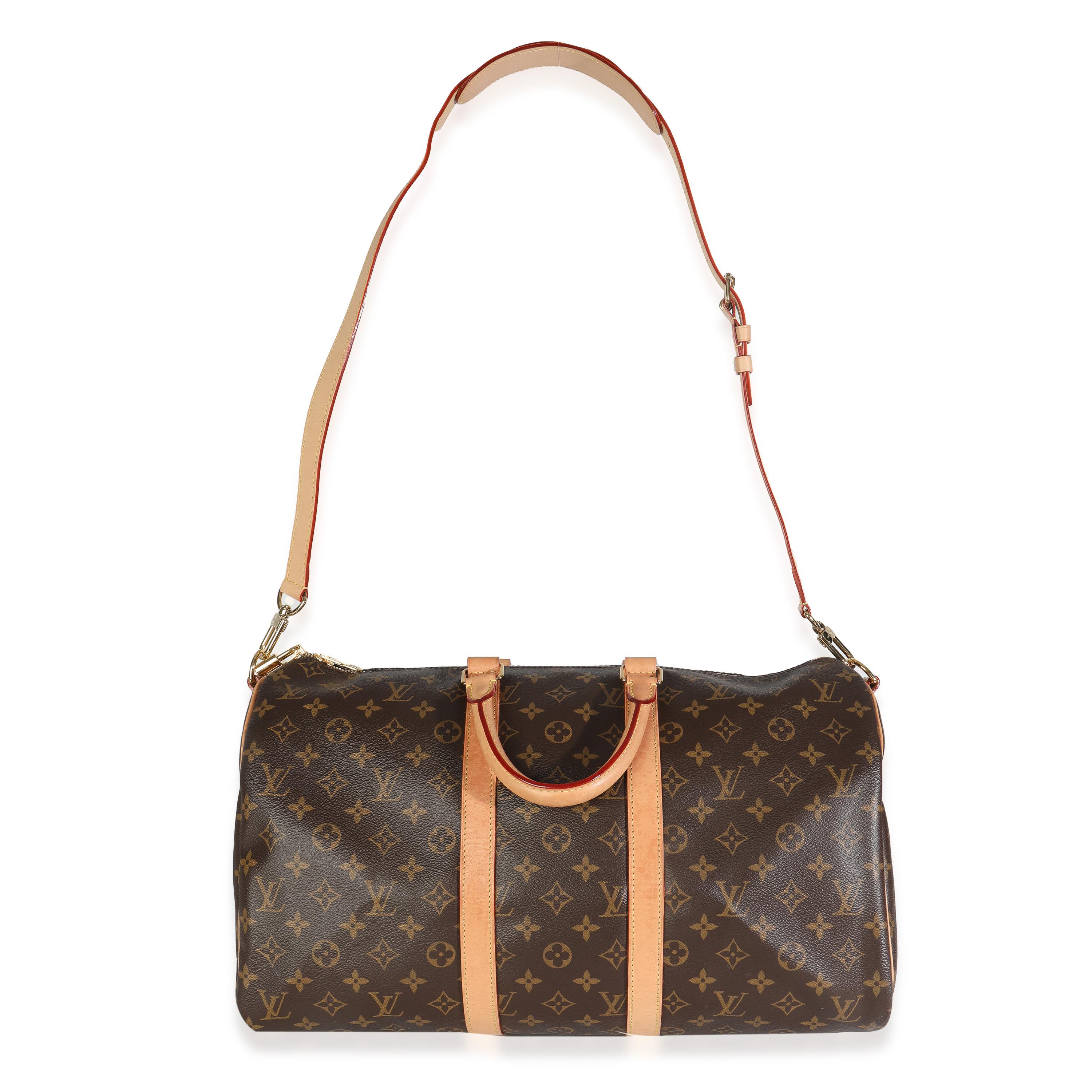 Louis Vuitton Monogram Canvas Keepall Bandouliere 45 en vente 1