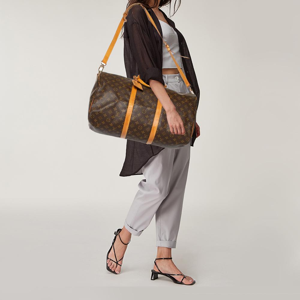 Louis Vuitton Monogram Canvas Keepall Bandouliere 50 Bag 11