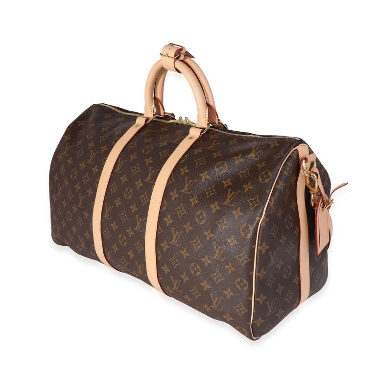 Louis Vuitton Monogram Canvas Keepall Bandoulière 50 In Excellent Condition For Sale In New York, NY