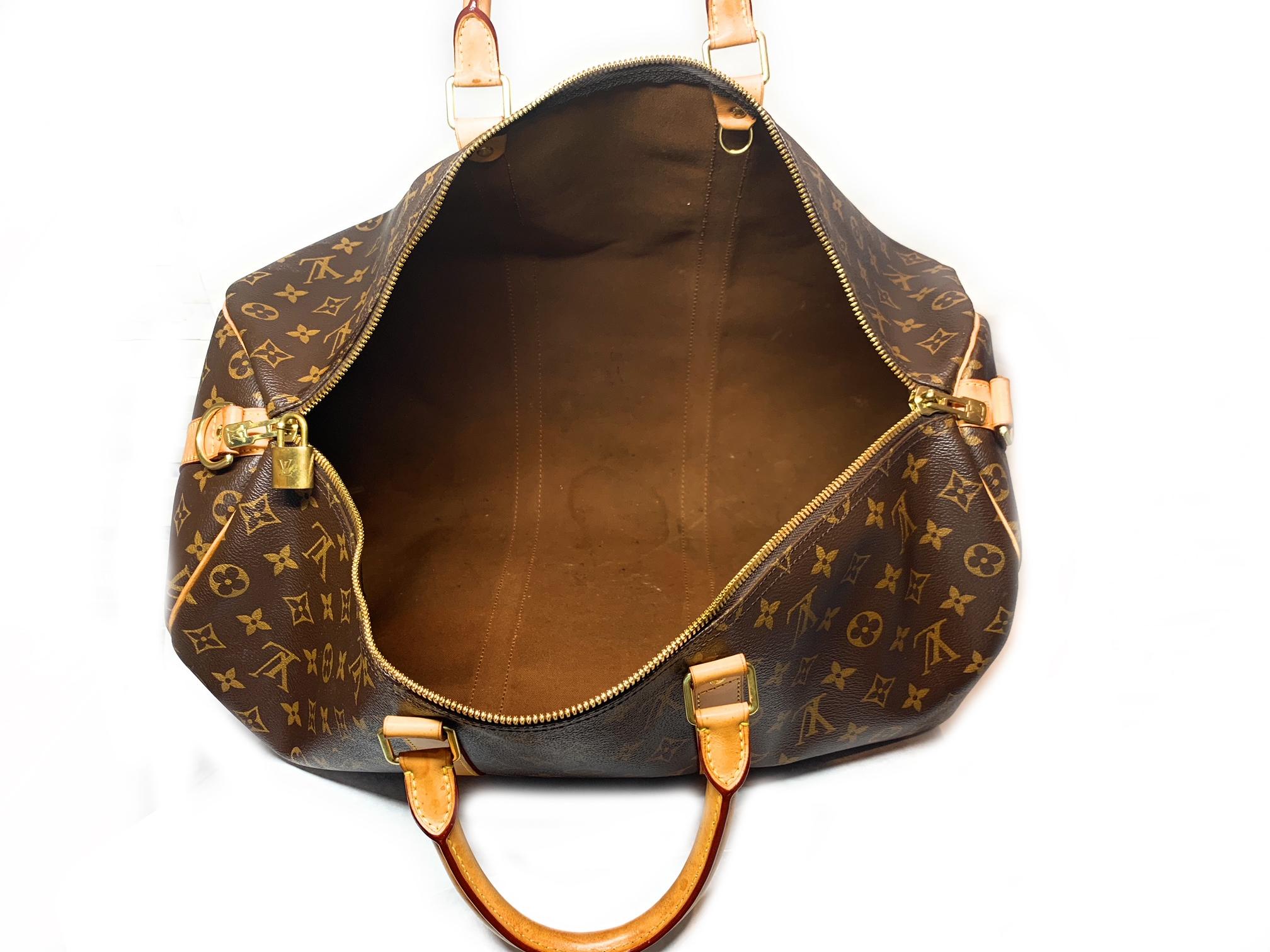 Brown Louis Vuitton Monogram Canvas Keepall Bandouliere 50 Luggage Bag