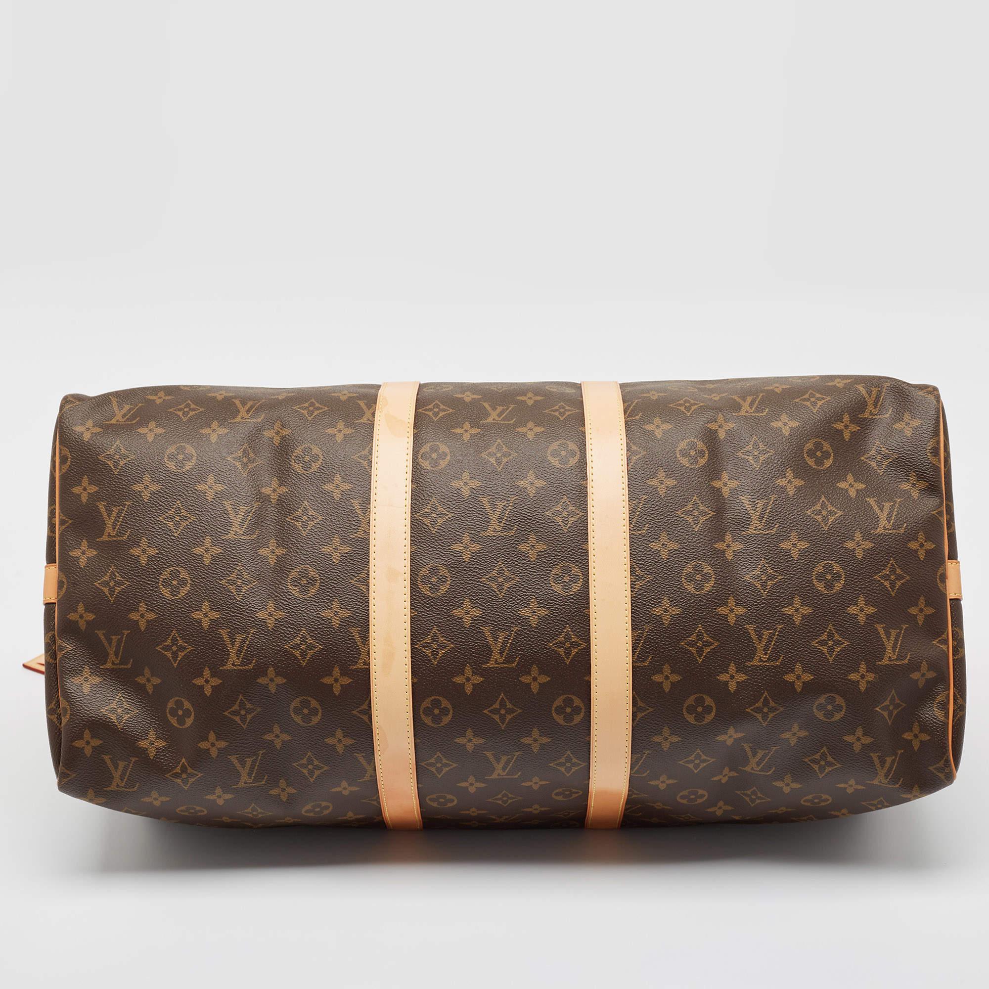 Louis Vuitton Monogram Canvas Keepall Bandouliere 55 Bag 2