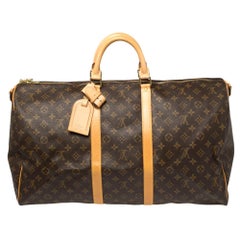 Used Louis Vuitton Monogram Canvas Keepall Bandouliere 55 bag