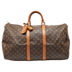 Used Louis Vuitton Monogram Canvas Keepall Bandouliere 55 Bag