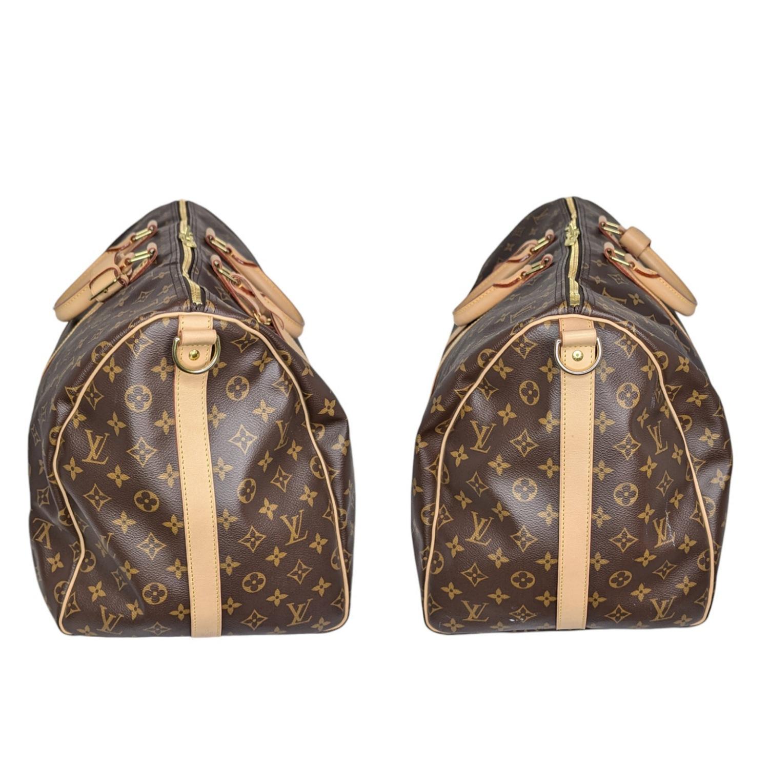 Louis Vuitton Monogram Canvas Keepall Bandouliere 55 Duffel Bag In Excellent Condition In Scottsdale, AZ