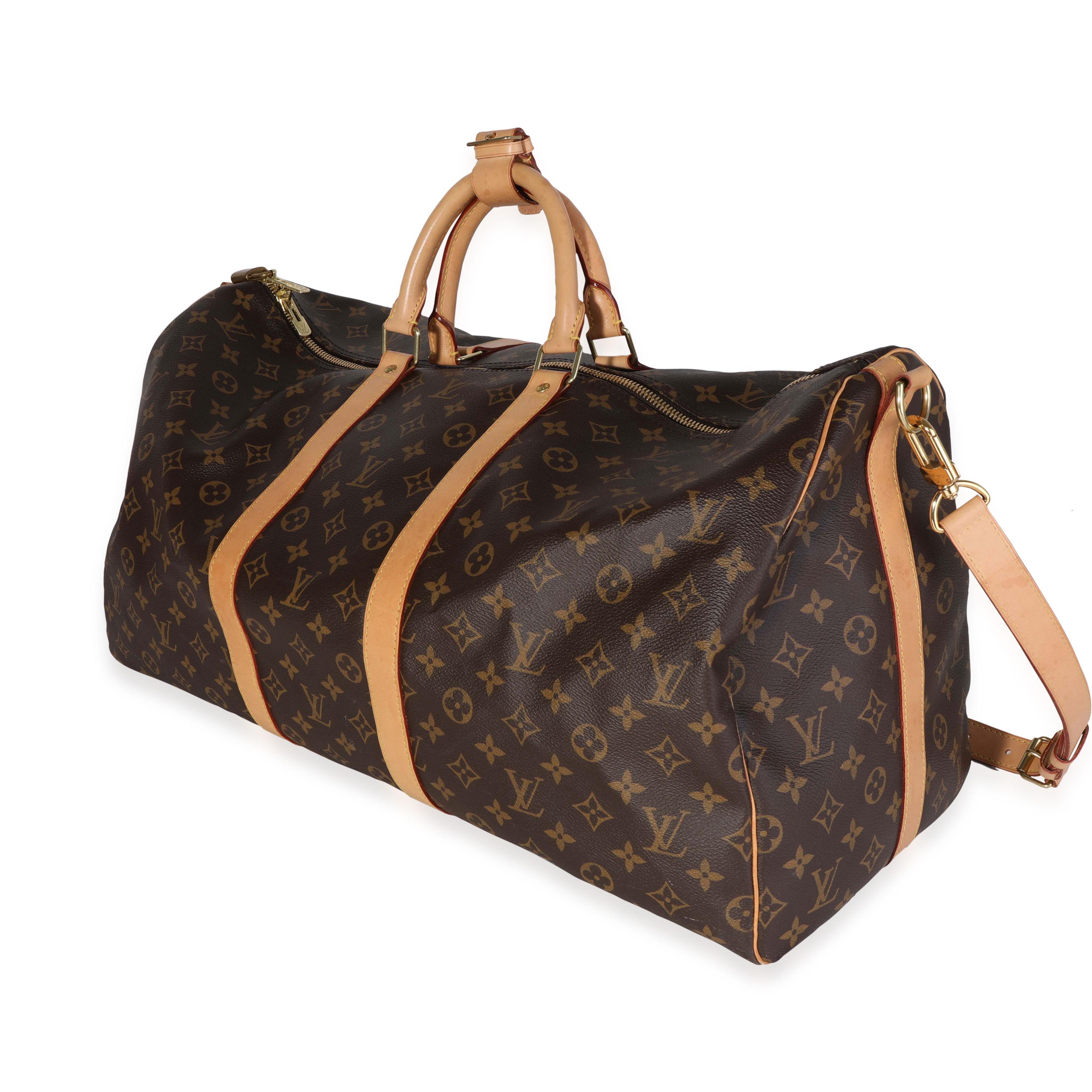 Louis Vuitton Monogram Canvas Keepall Bandoulière 55 In Excellent Condition In New York, NY