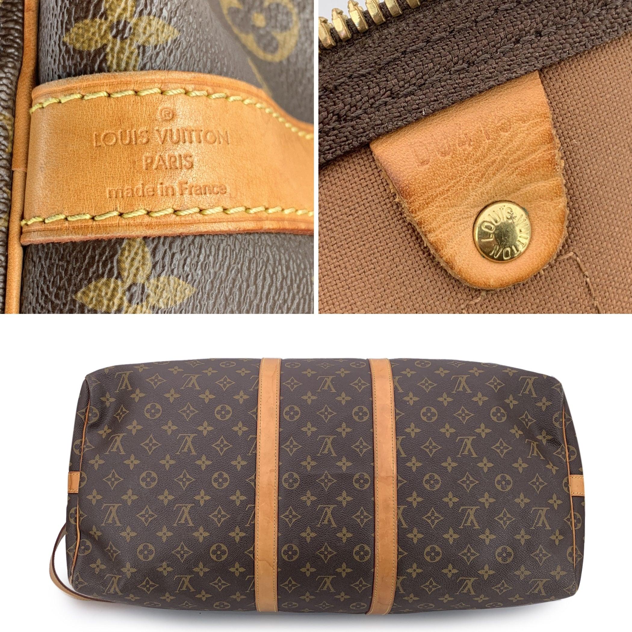 Louis Vuitton Monogram Canvas Keepall Bandouliere 55 Travel Bag In Good Condition For Sale In Rome, Rome