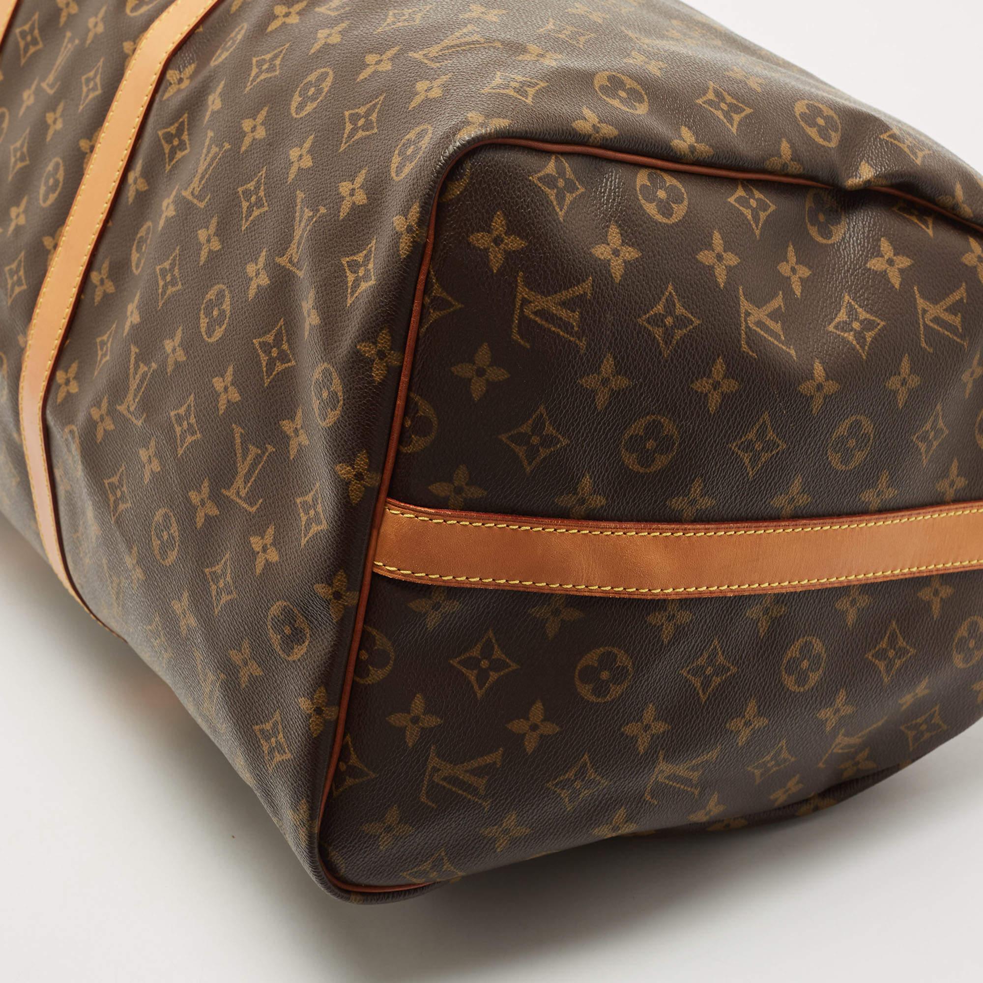 Louis Vuitton Monogram Canvas Keepall Bandouliere 60 Bag 8