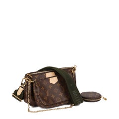 LOUIS VUITTON  Monogram Canvas & Khaki Jacquard Multi Pochette Accessoires