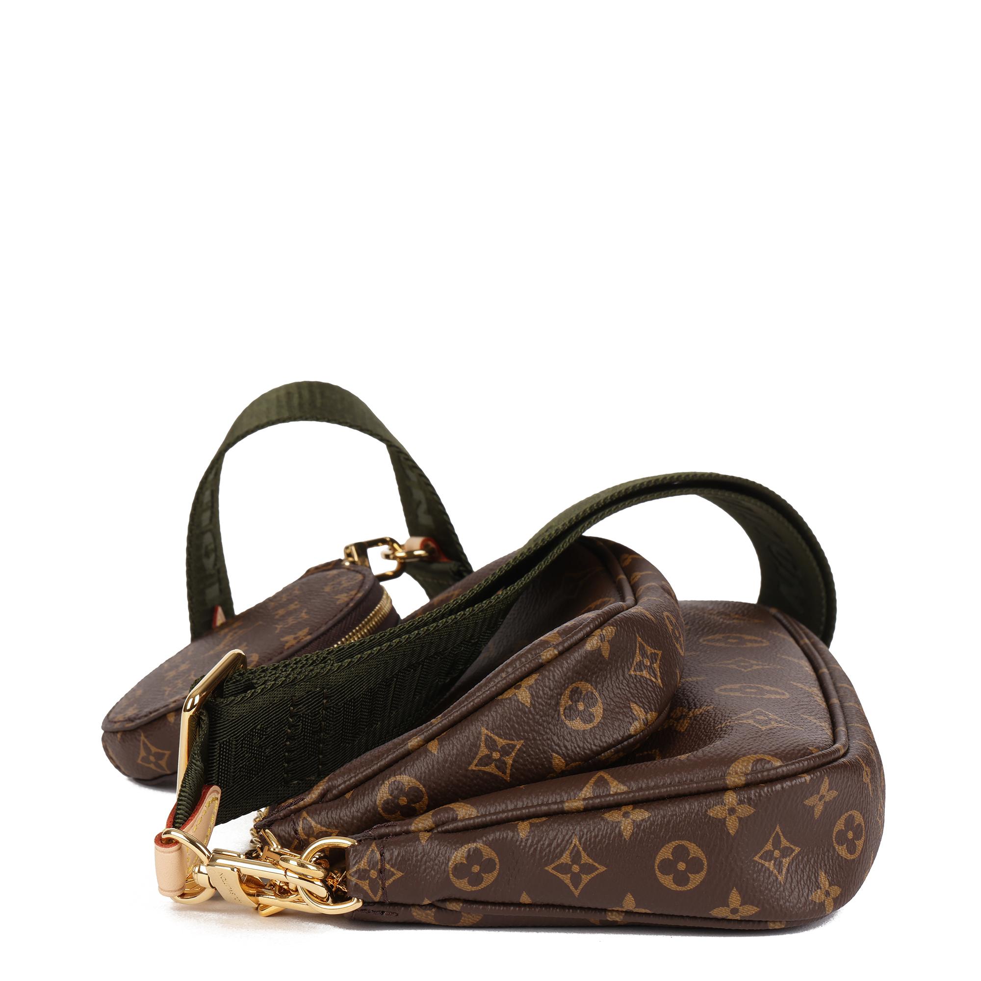 Black LOUIS VUITTON  Monogram Canvas & Khaki Jacquard Multi Pochette Accessoires