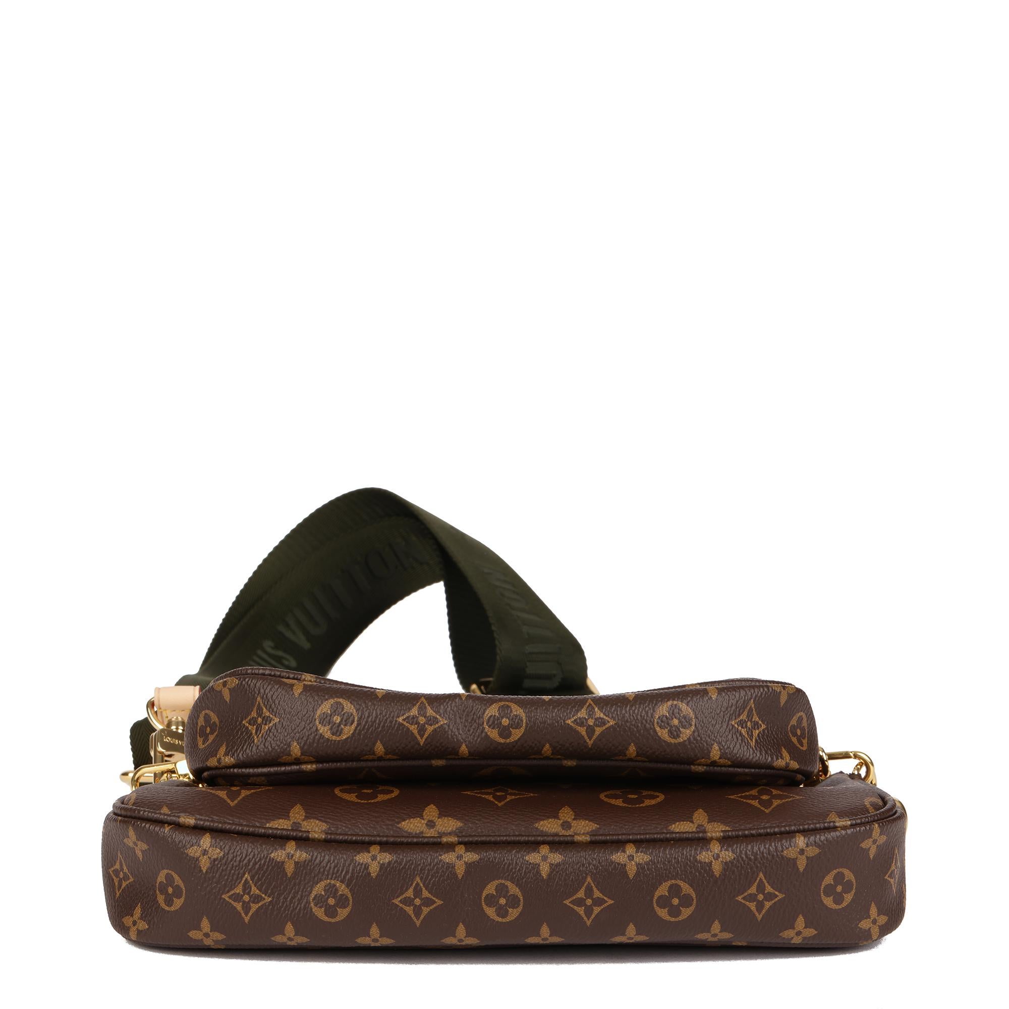Women's LOUIS VUITTON  Monogram Canvas & Khaki Jacquard Multi Pochette Accessoires