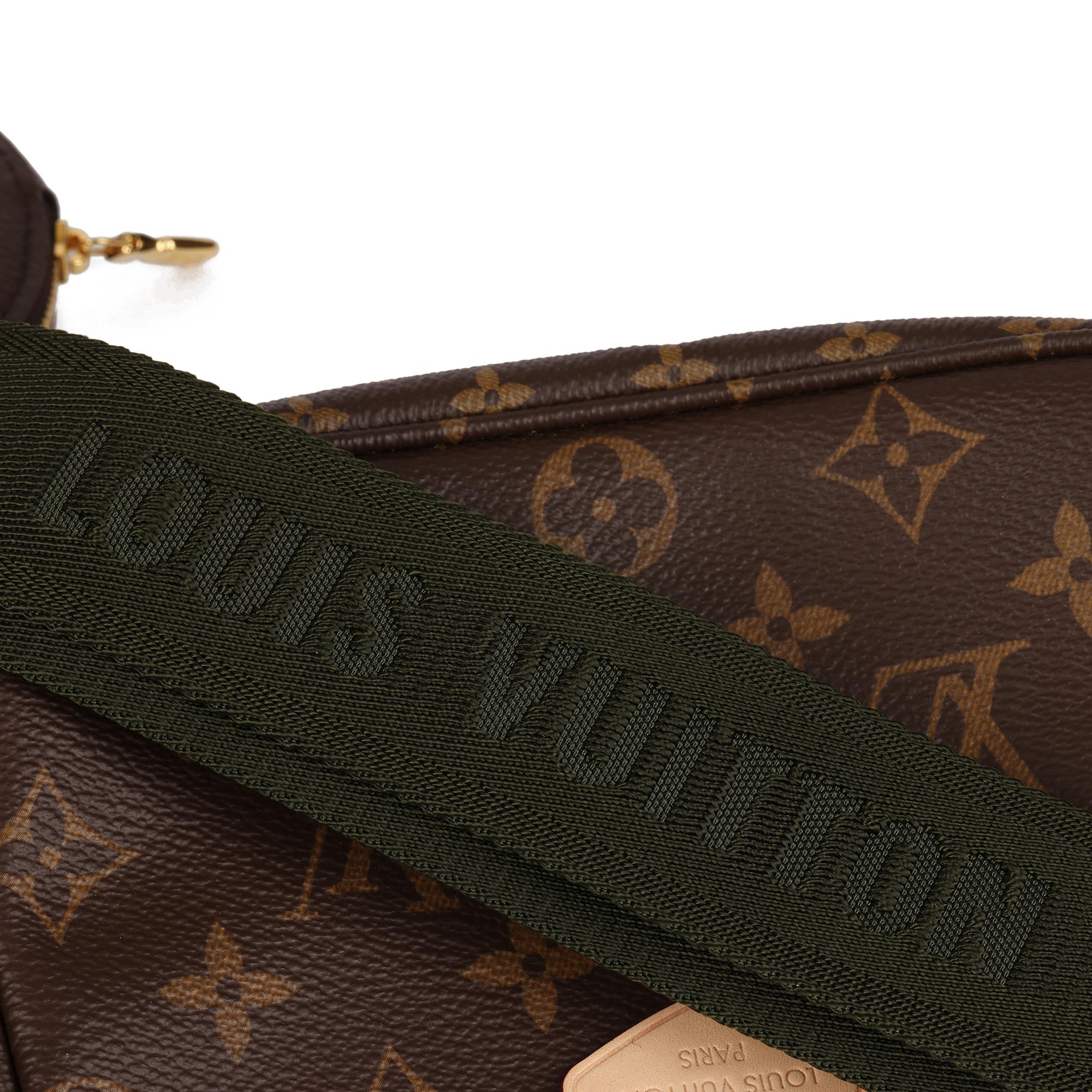 LOUIS VUITTON  Monogram Canvas & Khaki Jacquard Multi Pochette Accessoires 2