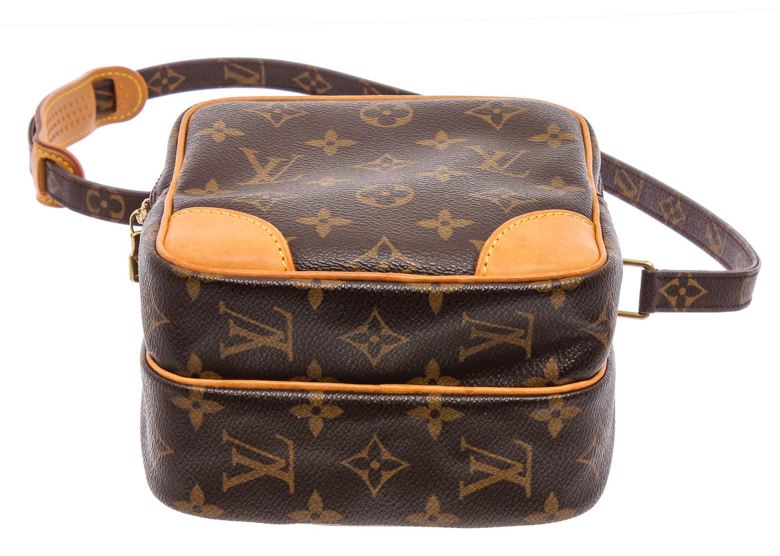 Black Louis Vuitton Monogram Canvas Leather Amazone Crossbody Bag