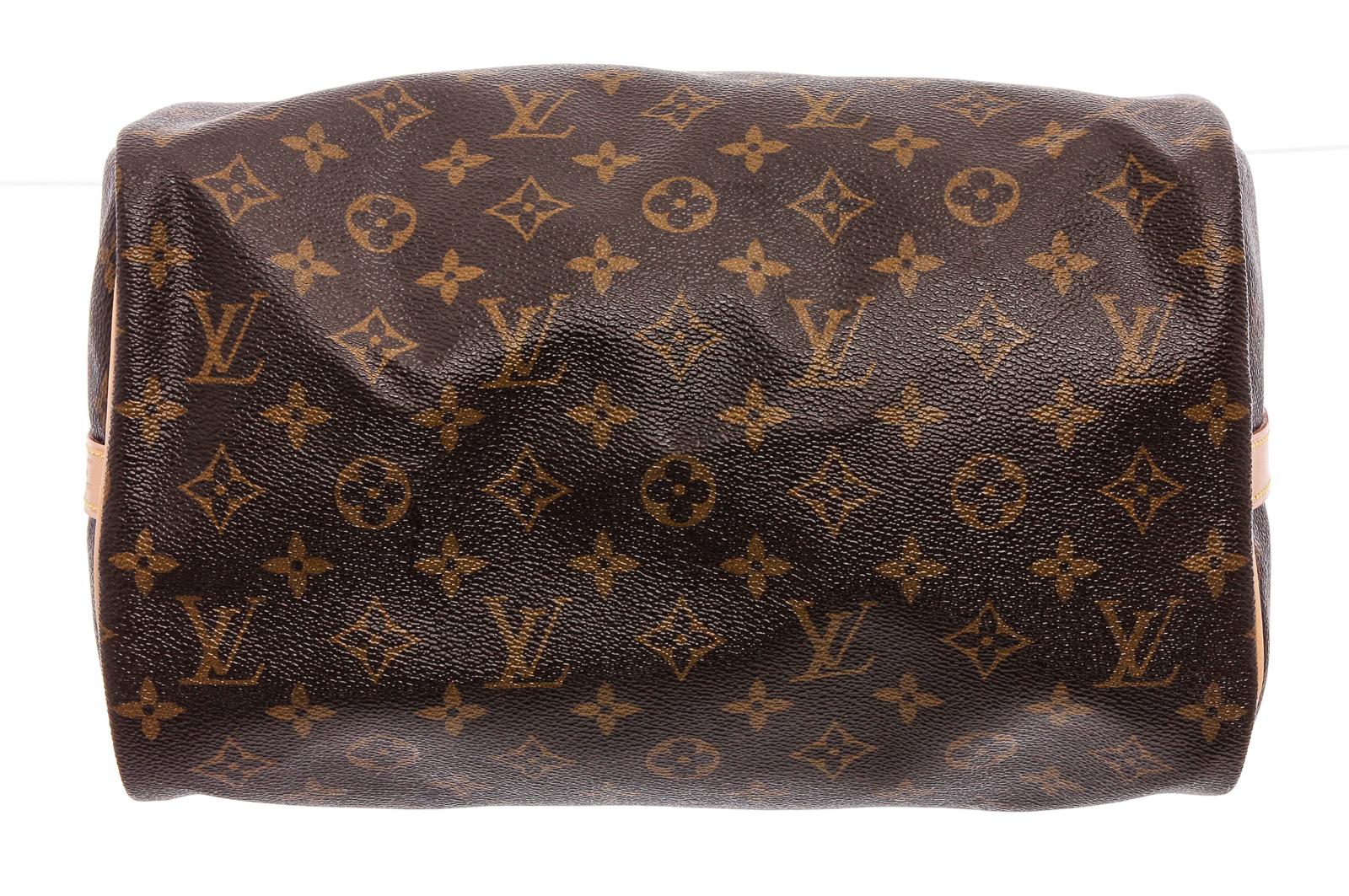 Women's Louis Vuitton Monogram Canvas Leather Bandouliere Speedy 30 Bag