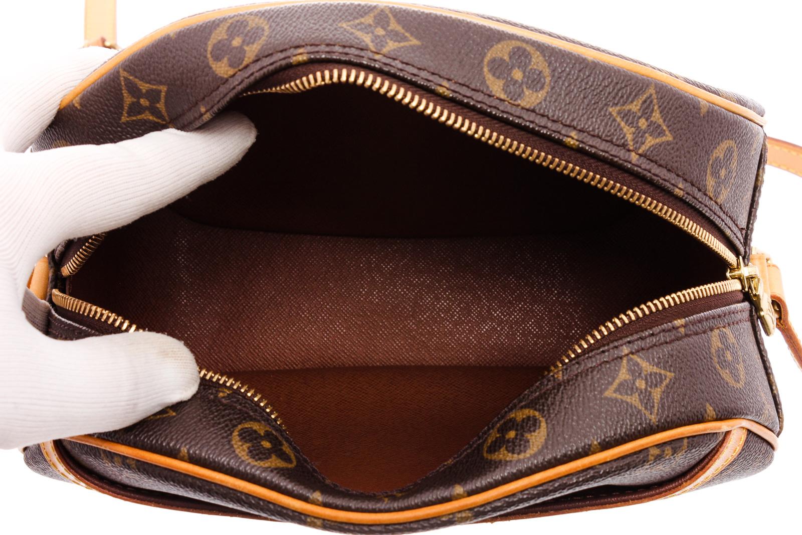 Black Louis Vuitton Monogram Canvas Leather Blois Crossbody Bag