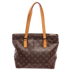 Louis Vuitton Monogram Canvas Leather Cabas Piano Shoulder Bag 