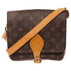 Louis Vuitton Monogram Canvas Leather Cartouchiere MM Bag