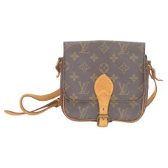 Louis Vuitton Monogram Canvas Leather Cartouchiere PM Shoulder Bag