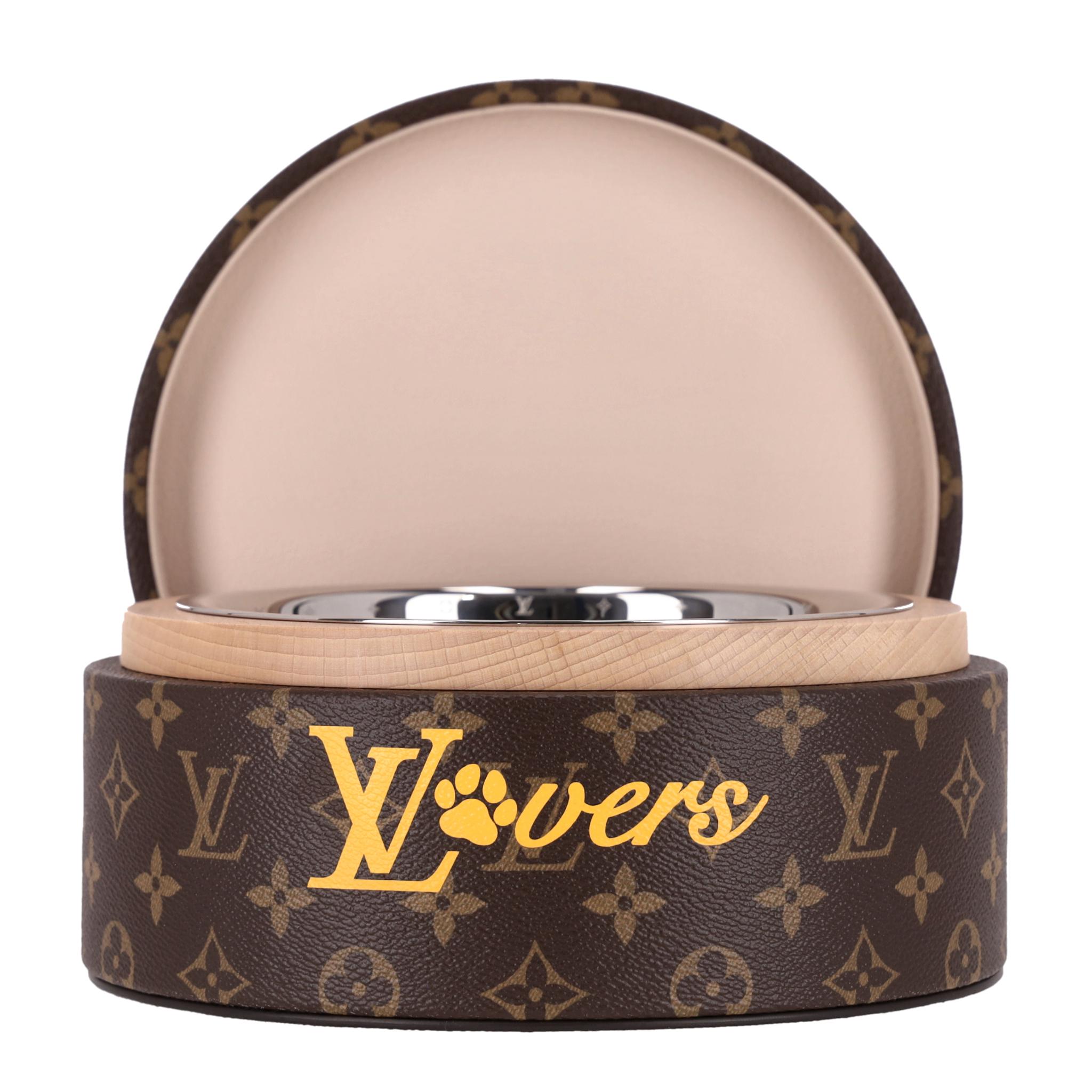 Nero Ciotola per cani in tela e pelle Louis Vuitton Monogram in vendita