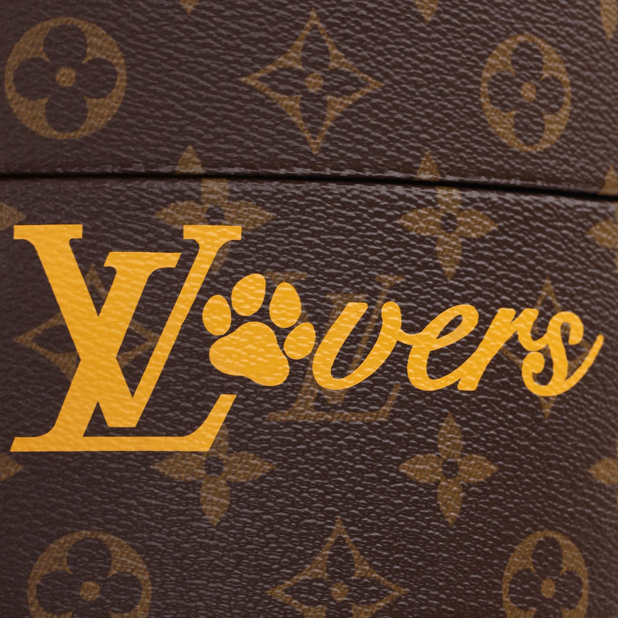 Ciotola per cani in tela e pelle Louis Vuitton Monogram in vendita 1