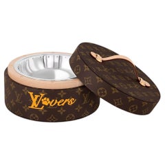 Ciotola per cani in tela e pelle Louis Vuitton Monogram