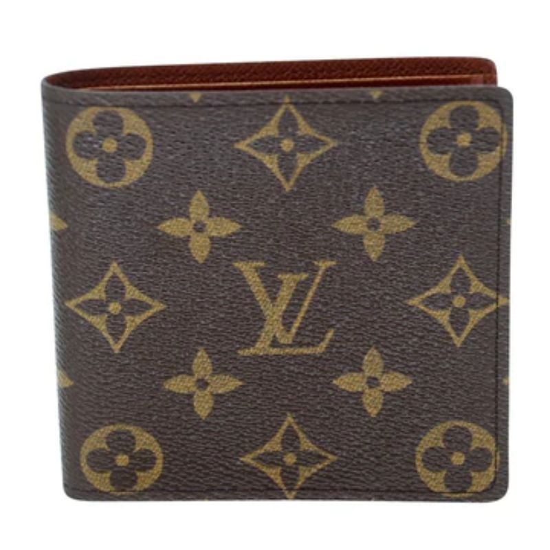 Louis Vuitton Monogram Canvas Leather LV Marco Bifold Wallet LV-0813N-0004 For Sale