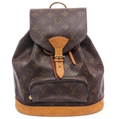 Vintage Louis Vuitton Monogram Canvas Leather Montsouris MM Backpack Bag 