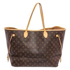 Louis Vuitton Monogram Canvas Leather Neverfull GM Tote Bag