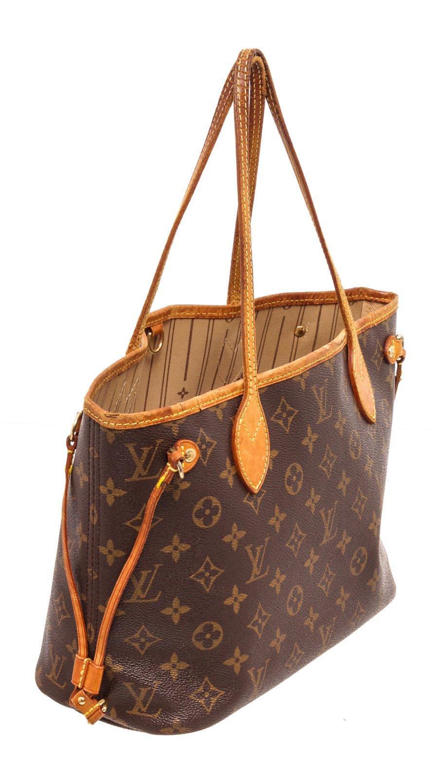 Louis Vuitton Monogram Canvas Leather Neverfull PM Tote Bag 1