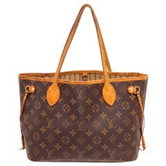 Louis Vuitton Monogram Canvas Leather Neverfull PM Tote Bag