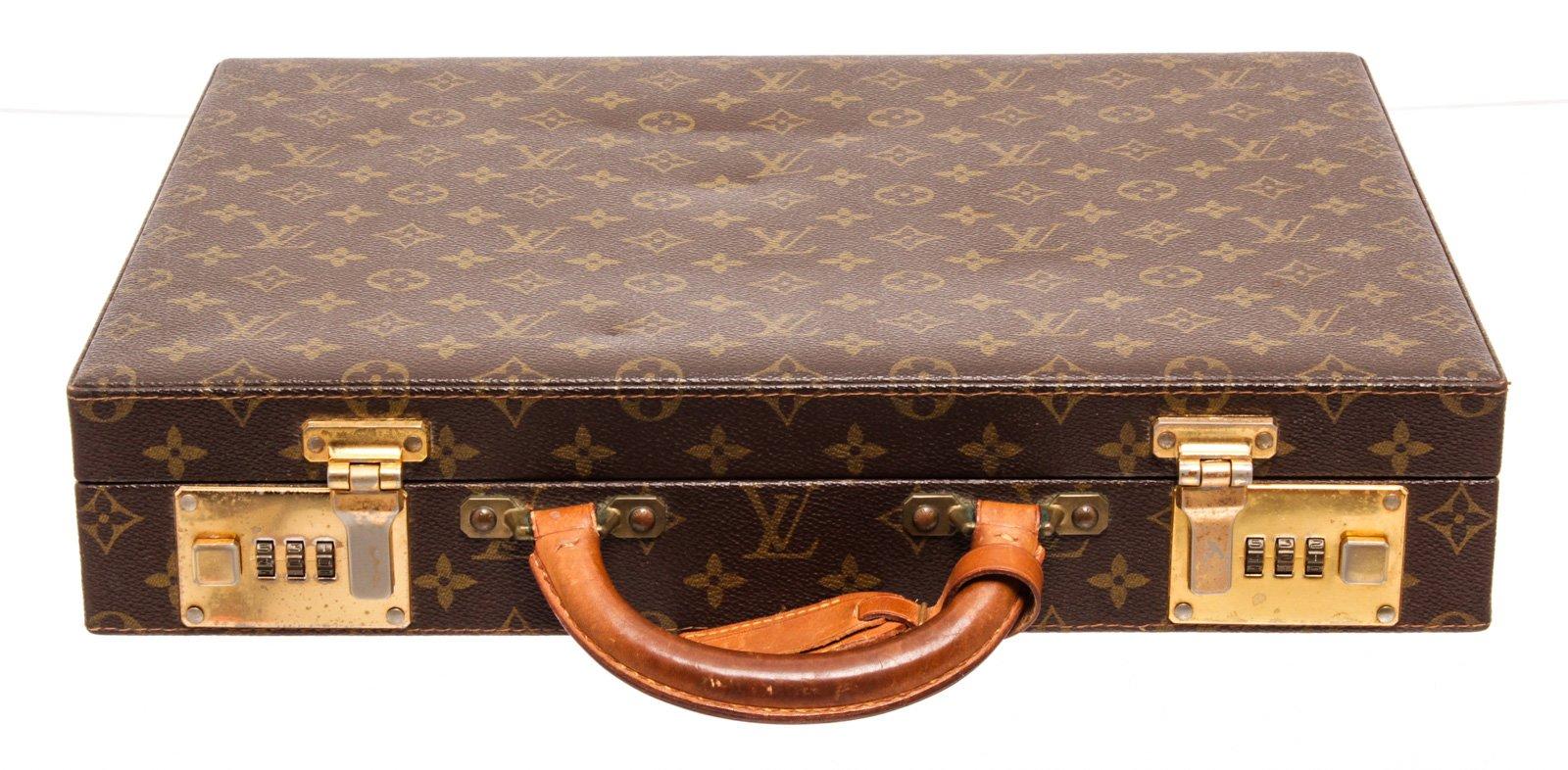 Louis Vuitton Monogram Canvas Leather President Briefcase In Good Condition In Irvine, CA