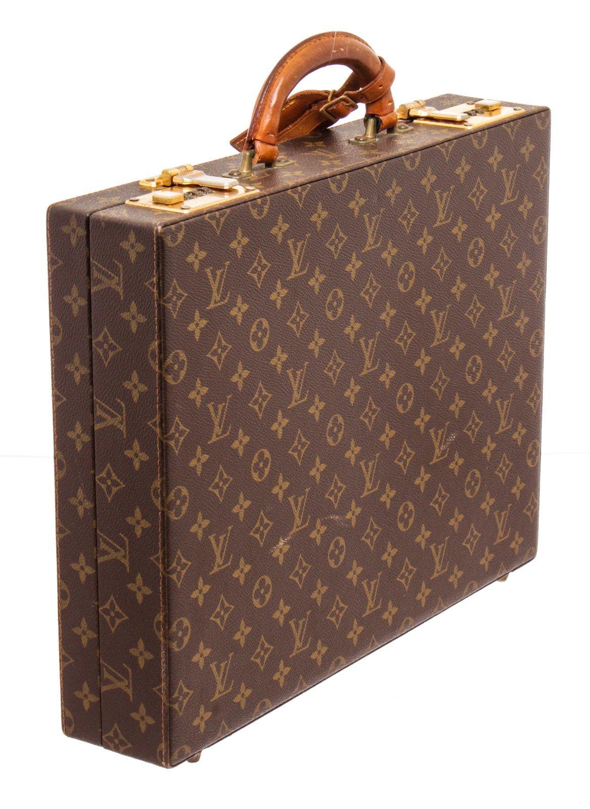 Women's or Men's Louis Vuitton Monogram Canvas Leather President Briefcase