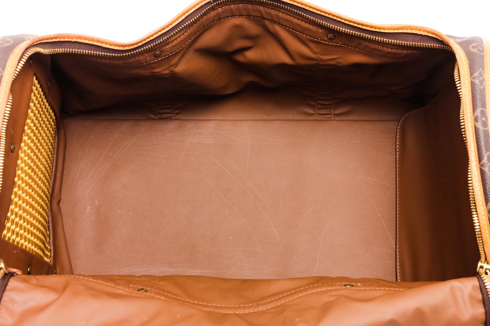 Louis Vuitton Monogram Canvas Leather Sac Chien 40 Dog Carrier Bag 1