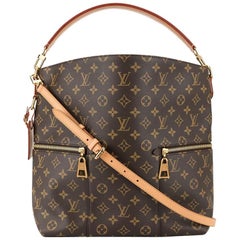 Louis Vuitton Monogram Canvas Leather Top Handle Satchel Bucket Shoulder Bag